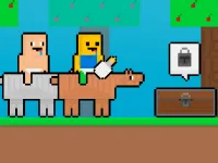 Baby Noob vs Baby Obby Horse image
